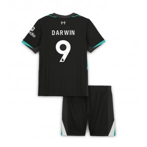 Liverpool Darwin Nunez #9 Bortaställ Barn 2024-25 Kortärmad (+ Korta byxor)